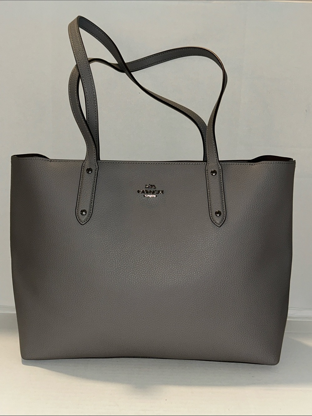 COACH Polished Pebbled Leather Central Tote Bag 69424